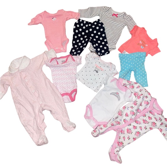 Carter's Pajamas Lot Of Baby Girl Pajamas And Outfits In Excellent